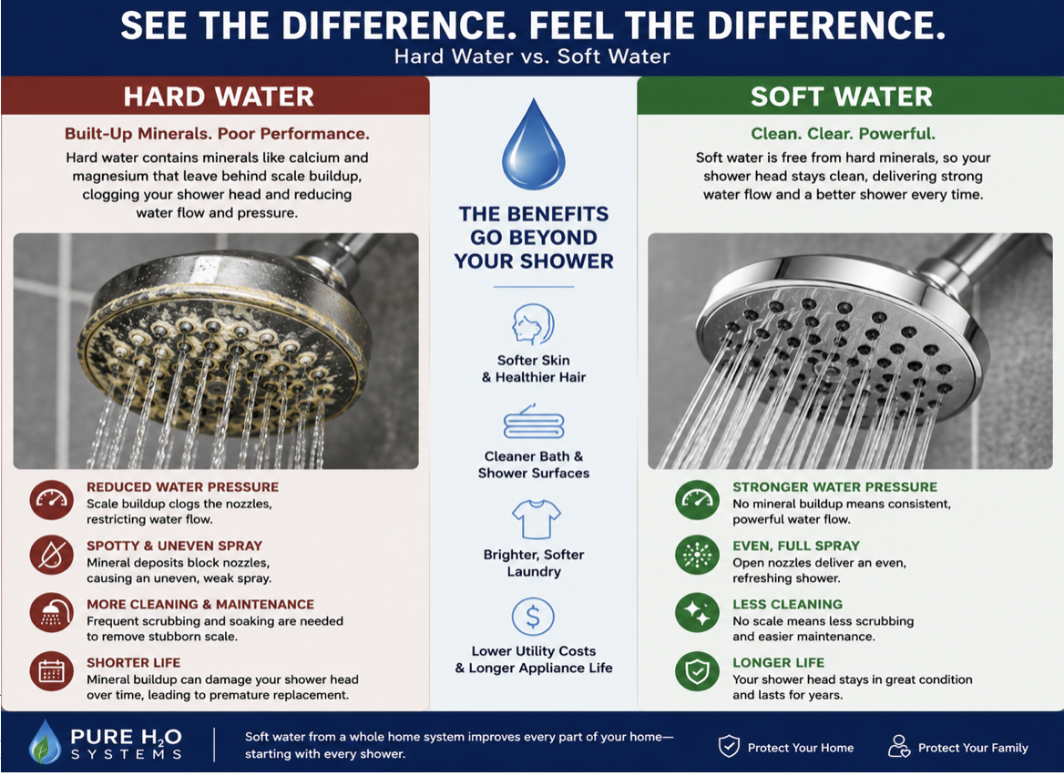 Water quality infographic showing how water impacts every area of your home